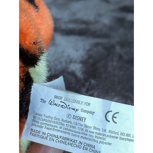 Disney Winnie the Pooh Tigger Plush Stuffed Animal Tiger Curly Tail Sitting Toy - Picture 9 of 9